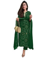 GoSriKi Women's Rayon Blend Straight Printed Kurta with Pant  Dupatta