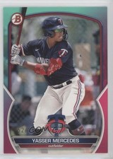 2023 Bowman Draft Aqua & Pink Gradient 62/199 Yasser Mercedes #BD-139 14mx