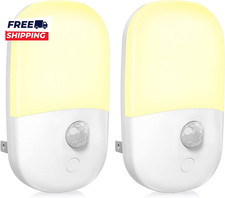 Plug in Motion Sensor Dimmable Night Light Soft Warm White LED Nightlight