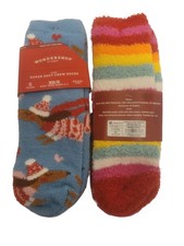2/2-Pack Wondershop Kids Super Soft Crew Socks Fits Shoe Sizes 11-1 XS-Small
