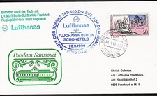 LH 1990  "Berlin - Frankfurt"  Taufbeleg - *Potsdam*,   Ha/Si Nr. 3311 !!