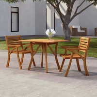 Gartentisch Massivholz Akazie 85X85X75 Cm Quadratisch GartenmöBel