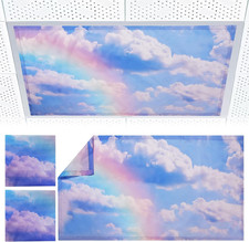 2Pcs Fluorescent Light Covers - Light Covers for Ceiling Lights Classroom, Magne