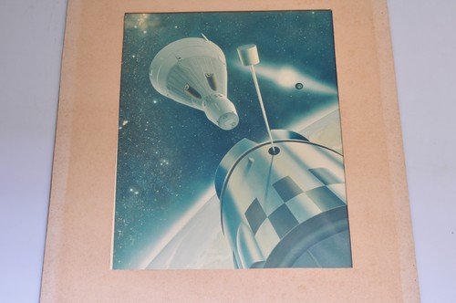 Vintage 5er Set montiert mattiert Weltraum NASA Poster Typ - 14 1/4"X12 3/8" - Bild 2 von 6