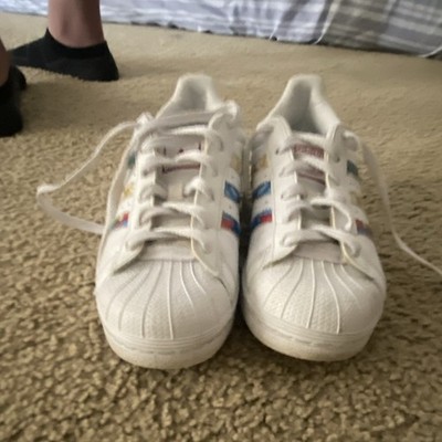 adidas Superstar Men s White Low Top Lace-Up Sneakers Colorblock Multicolor