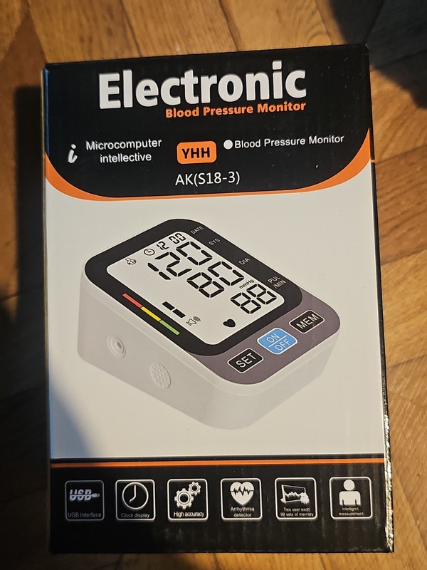 YHH Blood Pressure Monitor Upper Arm Digital AK(S18-3) AK(S18-4) White Black
