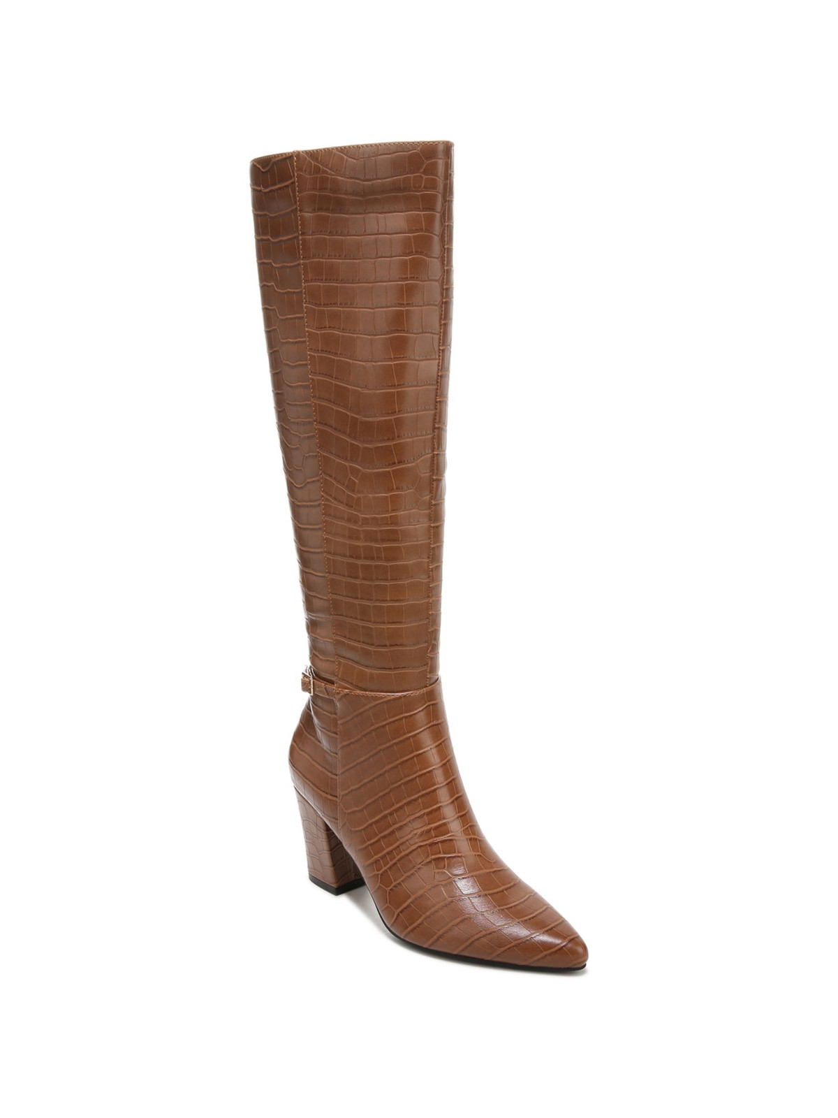 LIFE STRIDE Women’s Brown Croc Wide Calf Stratford Heeled Boots Size 7.5 W