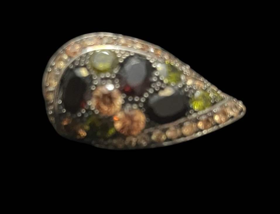 Teardrop Multi-Stone Statement Ring