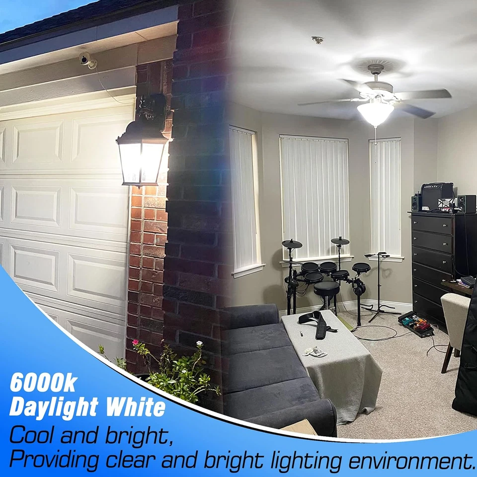 E17 LED Light Bulb 10 Watt Equivalent 100W 6000K Daylight White 1000Lm 120V E17 - Image 3 of 4