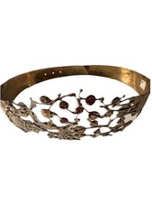 Joseph Boris Signed Modernist Brutalist Gold Silver Artisan Cuff Corset Belt