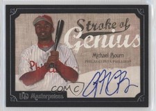 2007 UD Masterpieces Stroke of Genius Michael Bourn #SG-MB Auto fm0