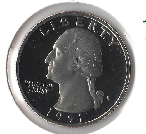 Coin United States 25 Cents (Washington) 1991 KMA164a, From mint and proof sets - Picture 5 of 5