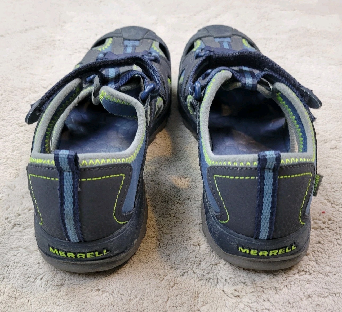 Merrell Hydro Hiker Sandali Ragazzo 6M Blu Punta Chiusa Acqua Scarpe Outdoor MY53375