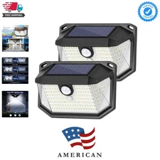 Solar Outdoor Lights, 2-Pack Super Bright 178 LEDs Motion Sensor Wall Light w...