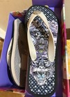 RARE Ed Hardy Women's Gray Flip Flop Sandals Slip-On Graphic Print Logo US 10 — photo 2