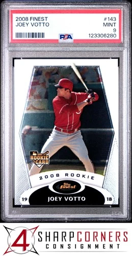 2008 FINEST #143 JOEY VOTTO RC REDS PSA 9