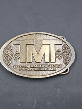 VTG TMT Taylor Machine Tools Belt Buckle, 3.75"x2.75"