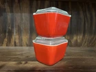 Vintage Pyrex Blue and Red 502 and 501