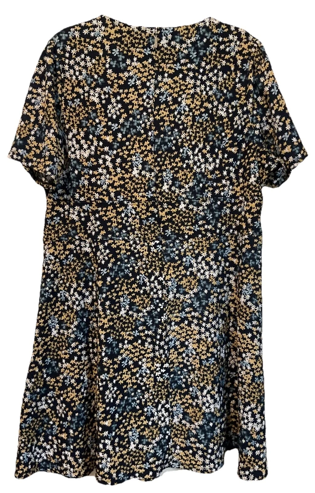 Michael Kors Abito Midi Donna Più 2X Manica Corta Blu Multicolore Floreale