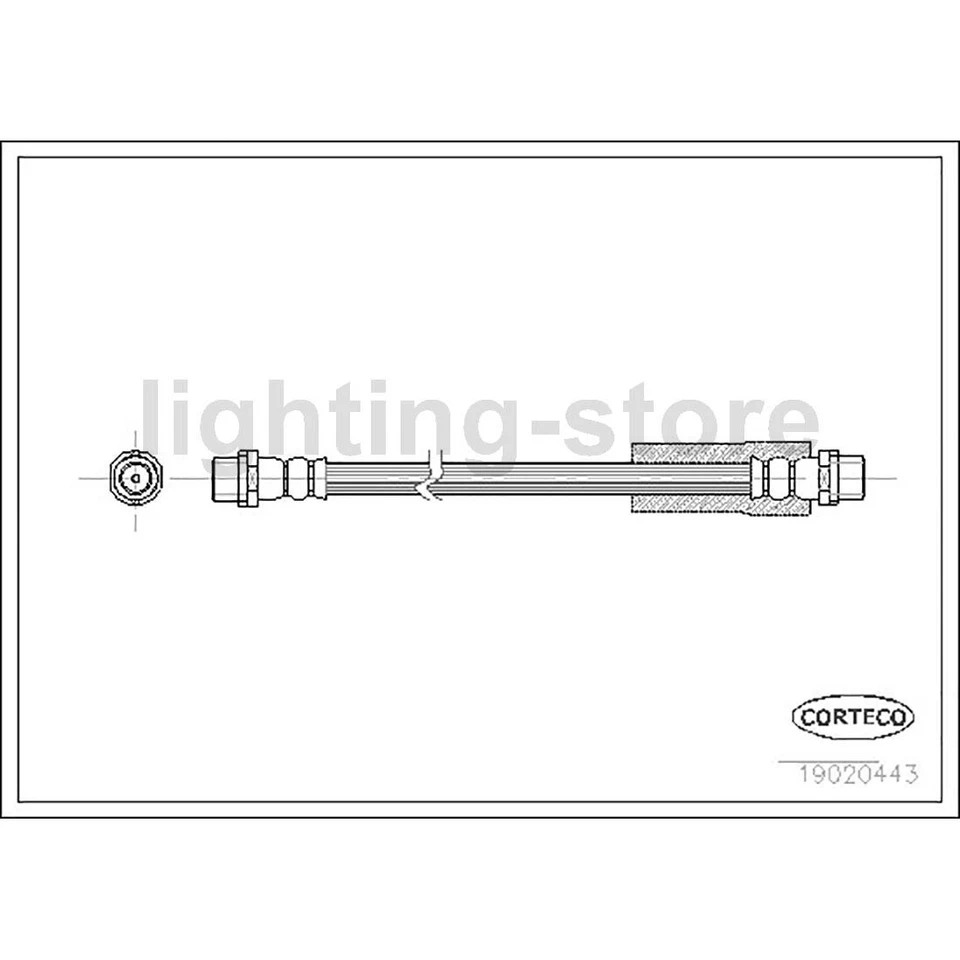 Línea de freno de manguera hidráulica de freno delantero 2 para Audi 100 2,3 L 2,8 L Foto 2 de 3