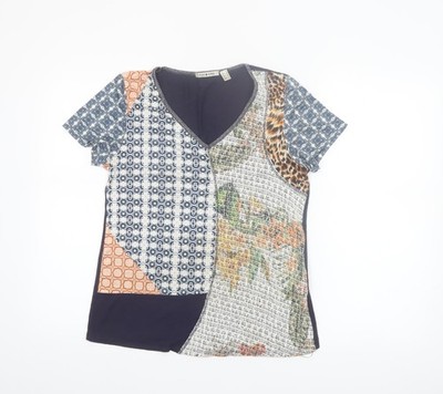 Basic-T-Shirt Damen UK Größe S Punt Roma Mehrfarbig