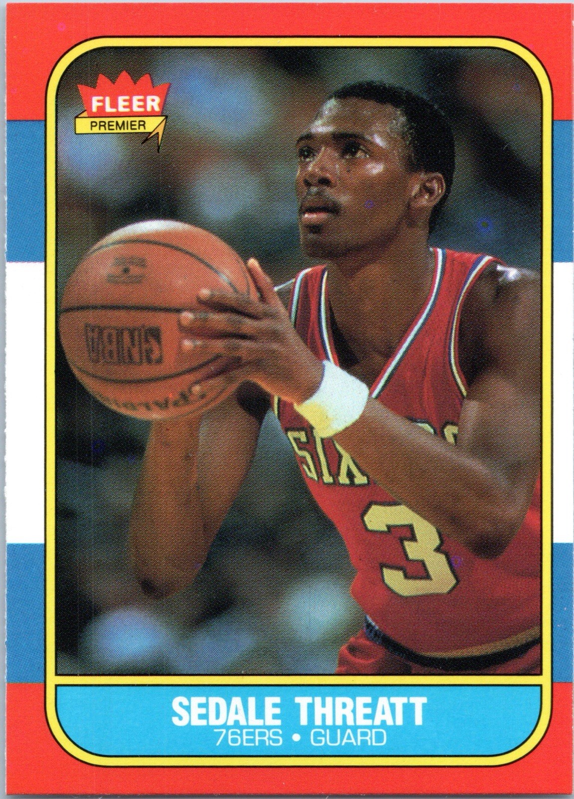 1986 Fleer Basketball Sedale Threatt #112 Philadelphia 76'ers