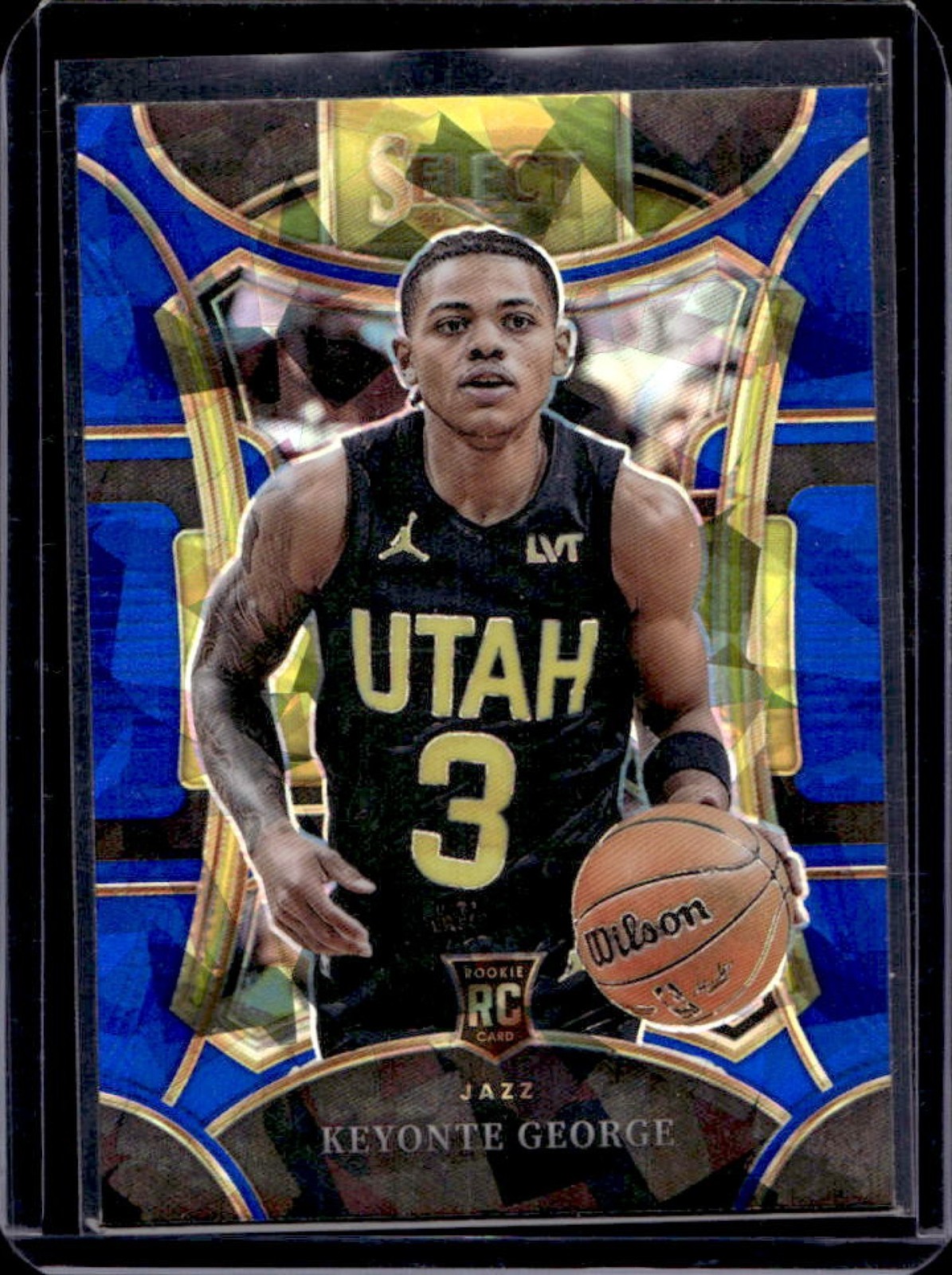 2023-24 Select Keyonte George RC Blue Cracked Ice Prizm Mezzanine #305 Jazz