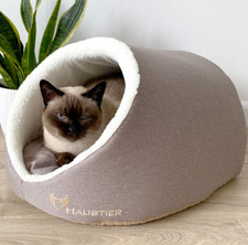 Small Dog Cave Bed Indoor Pet House Deep Sleep Puppy Bed Kennel Cat Cushion