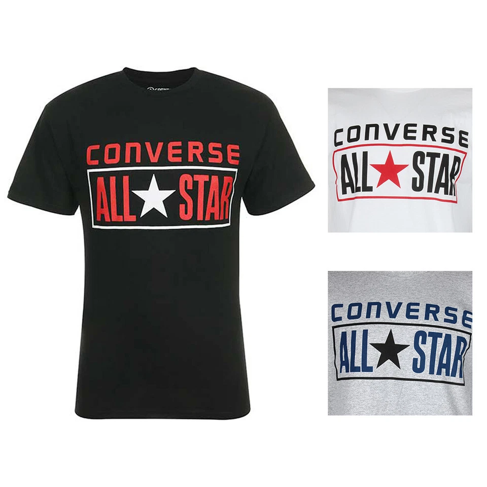 Camiseta de algodón con estampado All Star manga corta Converse para hombre