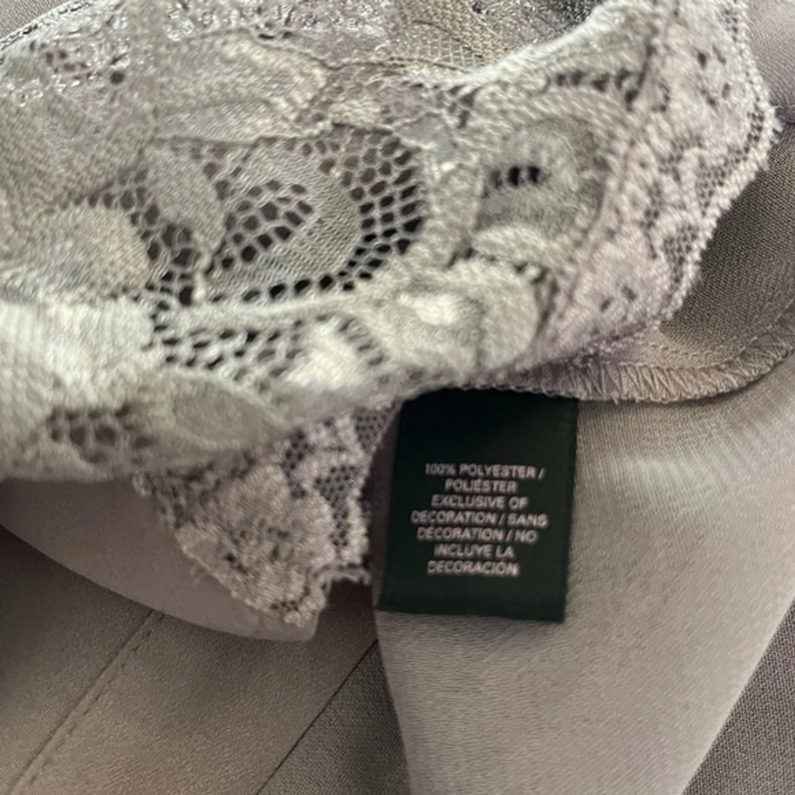 UNDERCOVER ABITO CAMICIA VICTORIA'S SECRET LILAC LEGGERA VIOLA CON BOTTONI IN PIZZO TAGLIA 0