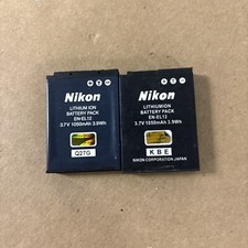 NIKON LITHIUM ION BATTERY PACK EN-EL12 3.7V 1050MAH 3.9WH LOT OF 2 T4