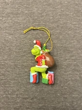 The Grinch Ornament Santa Suit Stole Christmas Size 3.5 inches New - Open Box