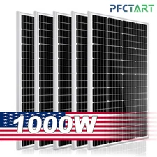 1000W Mono Solar Panel 12V Battery Charger PV Module 200W Home Boat RV Off Grid