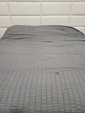 Crinkle Textured Grey Color 3 Piece Comforter King Size Set 100 Microfiber
