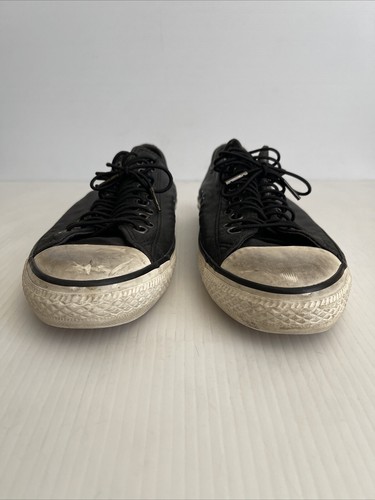 Converse X John Varvatos All Star Low Top Multi Eyelet Sneaker Black Leather 8US - Picture 3 of 11