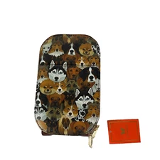 Monarque Dog Print Crossbody Bag Wallet