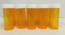 20 Empty Prescription Pill Vial RX Containers Craft Storage Bottles 8 Dram