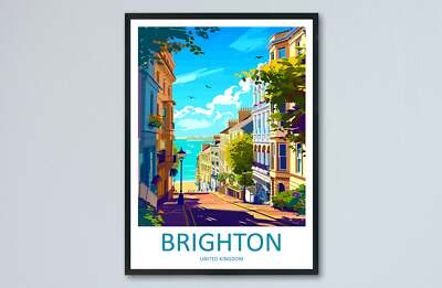 Brighton Reisedruck Wandbild Brighton Wandbehang Wohndeko Brighton Gi