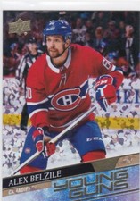 20/21 UD..ALEX BELZILE..YOUNG GUNS..SPECKLED RAINBOW FOIL..CARD # 230..CANADIENS