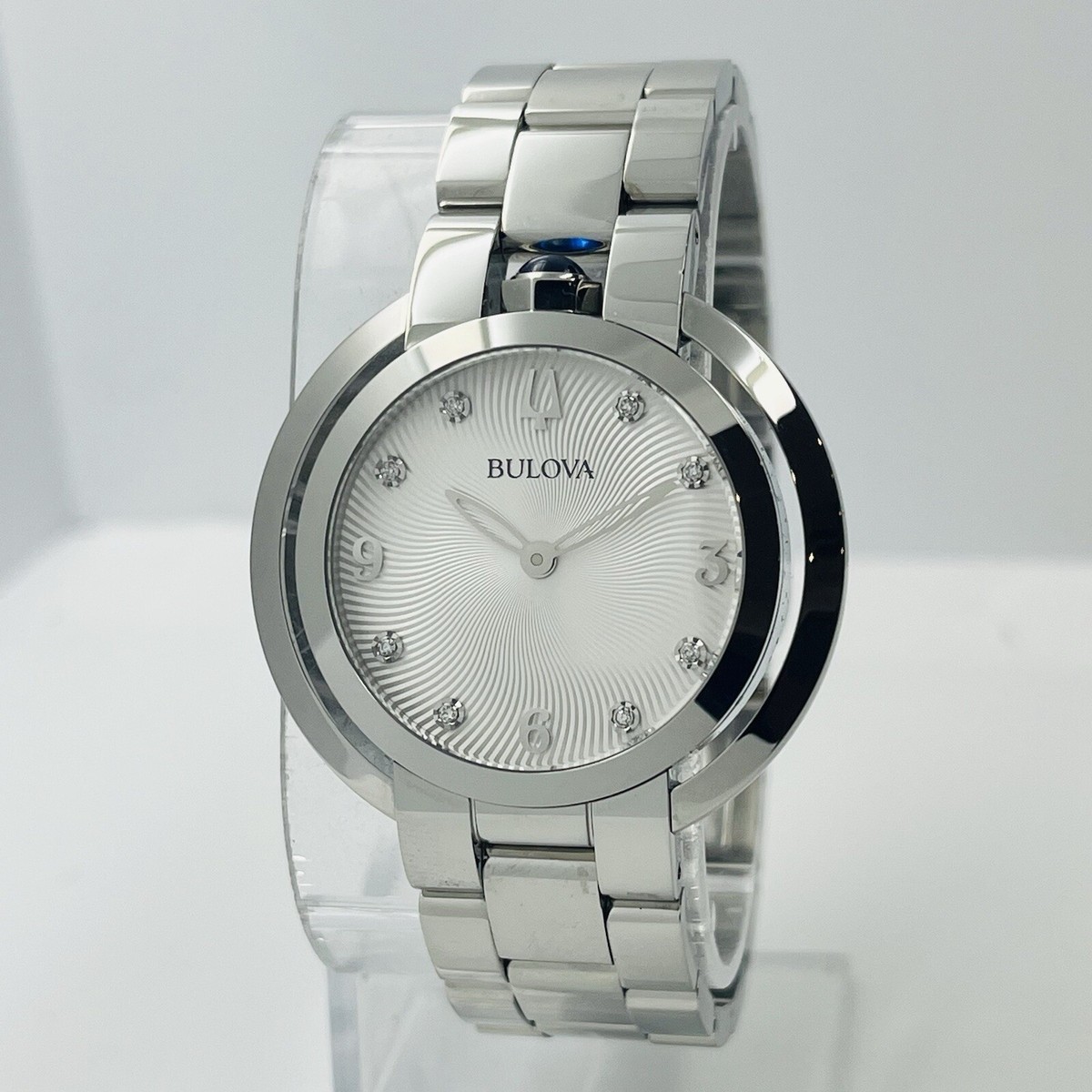 Bulova Rubaiyat Diamond Men Silver Steel Dial Sapphire  display picture 1