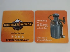 Beer Brewery Coaster ~*~ GROWLER WERKS ~*~ Introducing the uKeg for Fresh Brews
