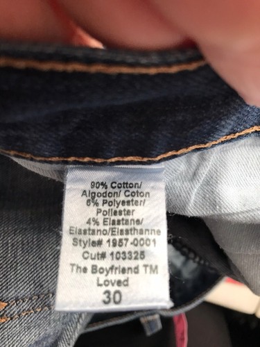 Current Elliott The Boyfriend Jeans Super Loved cropped crop Size 30 34x26 - Picture 6 of 6