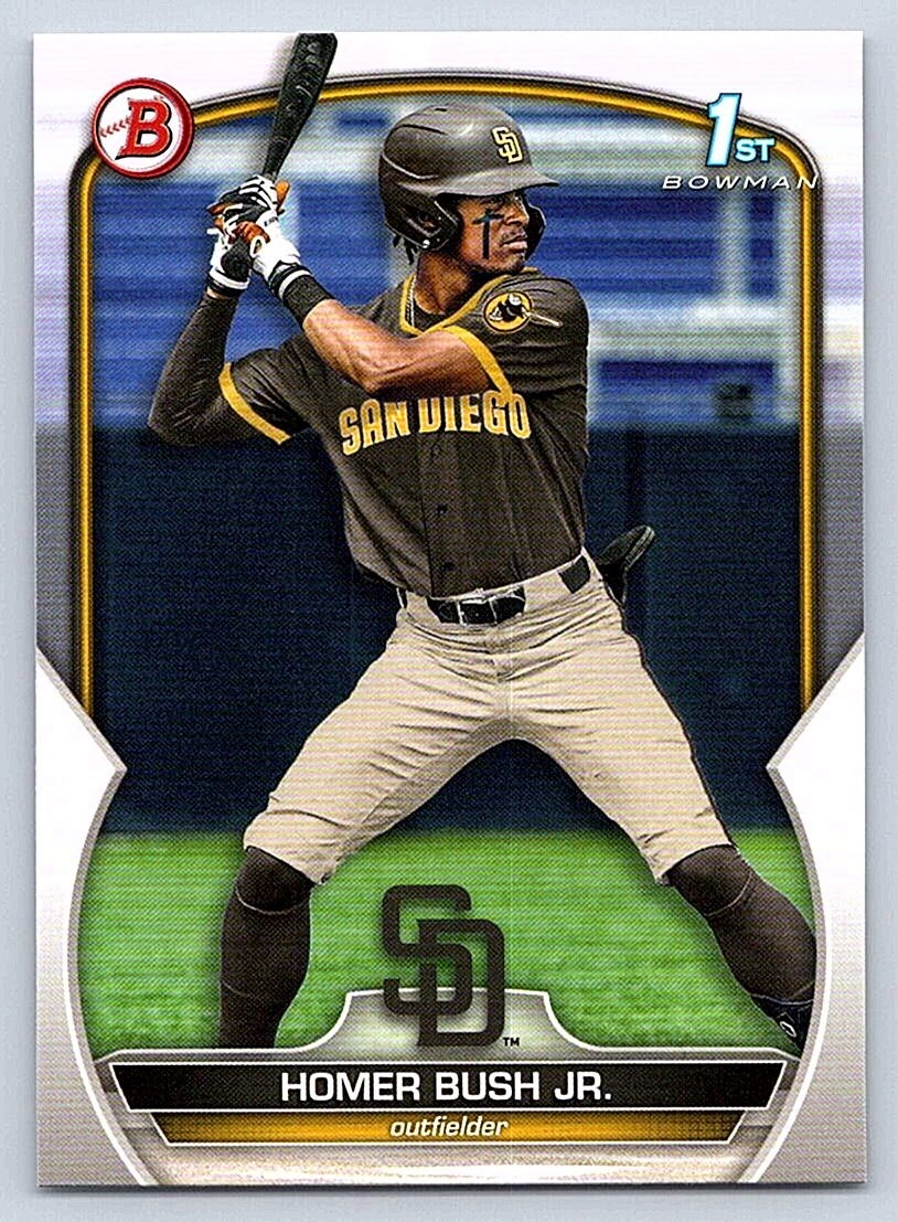HOMER BUSH JR.  PADRES RC 1st card  2023 BOWMAN DRAFT #BD-124