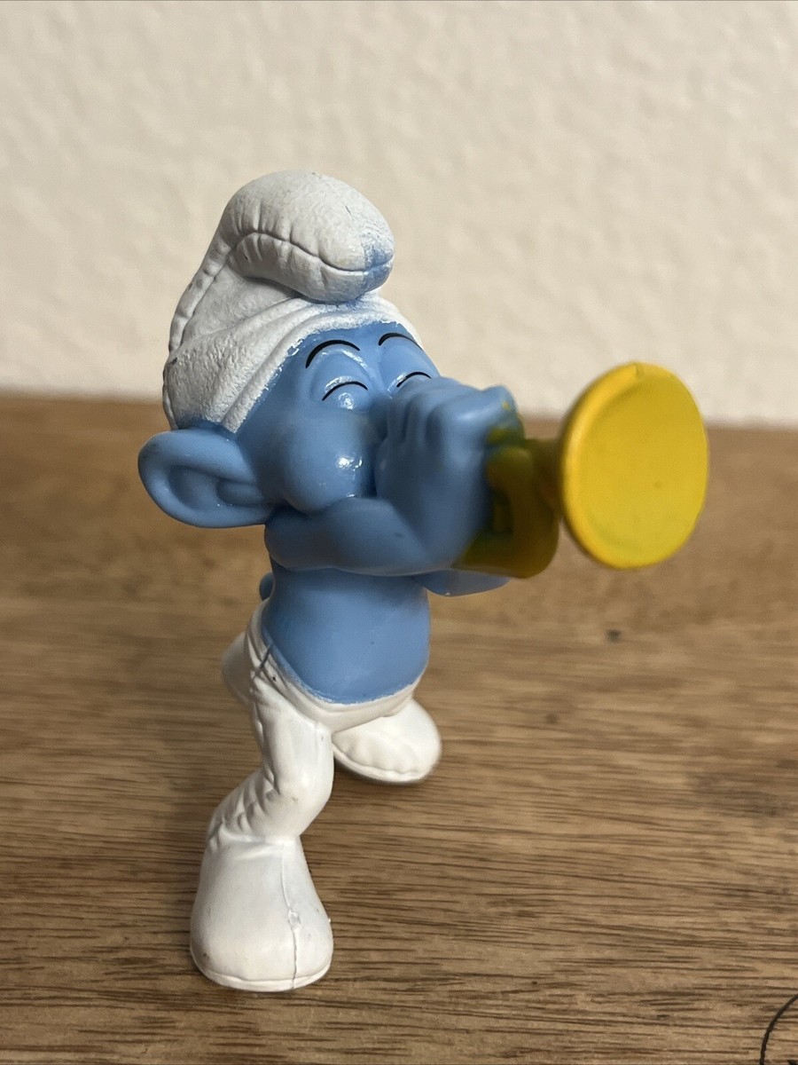 The Smurfs Harmony Smurf W/Trumpet Peyo 3” Action Figure PVC Toy