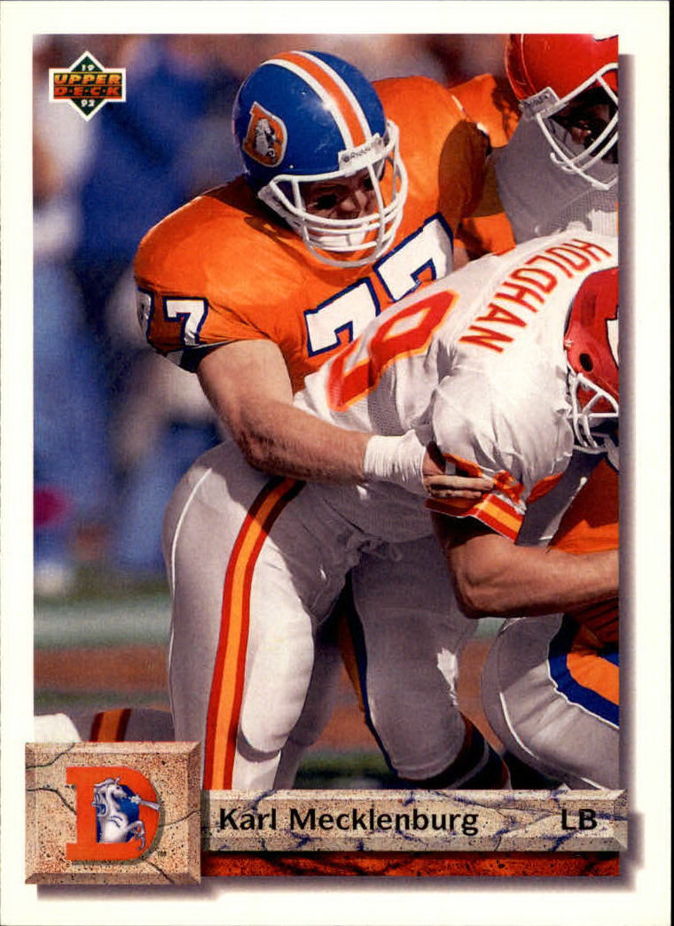 1992 Upper Deck Football Card #392 Karl Mecklenburg