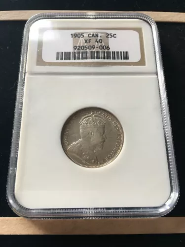 1905   NGC Graded Canadian, ¢25 Cent, **EF-40** #006