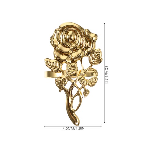 6 Stck. Romantisch Bankett Restaurant Zuhause Blume Serviettenhalter Rose Serviette Schnalle - Bild 6 von 12