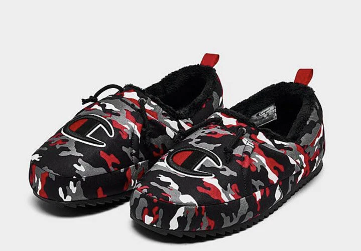 Geboorteplaats Groot vuist Men's Size 8 Champion University Camo Red, Grey, White Black Slippers Slip  On | eBay