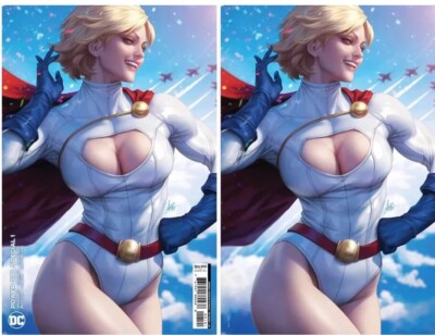 POWER GIRL SPECIAL #1 (STANLEY ''ARTGERM'' LAU TRADE/FOIL VIRGIN VARIANT SET) NM