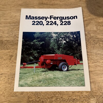 Vintage 1987 Massey Ferguson 220 224 228 Rectangular Baler Dealer's Brochure